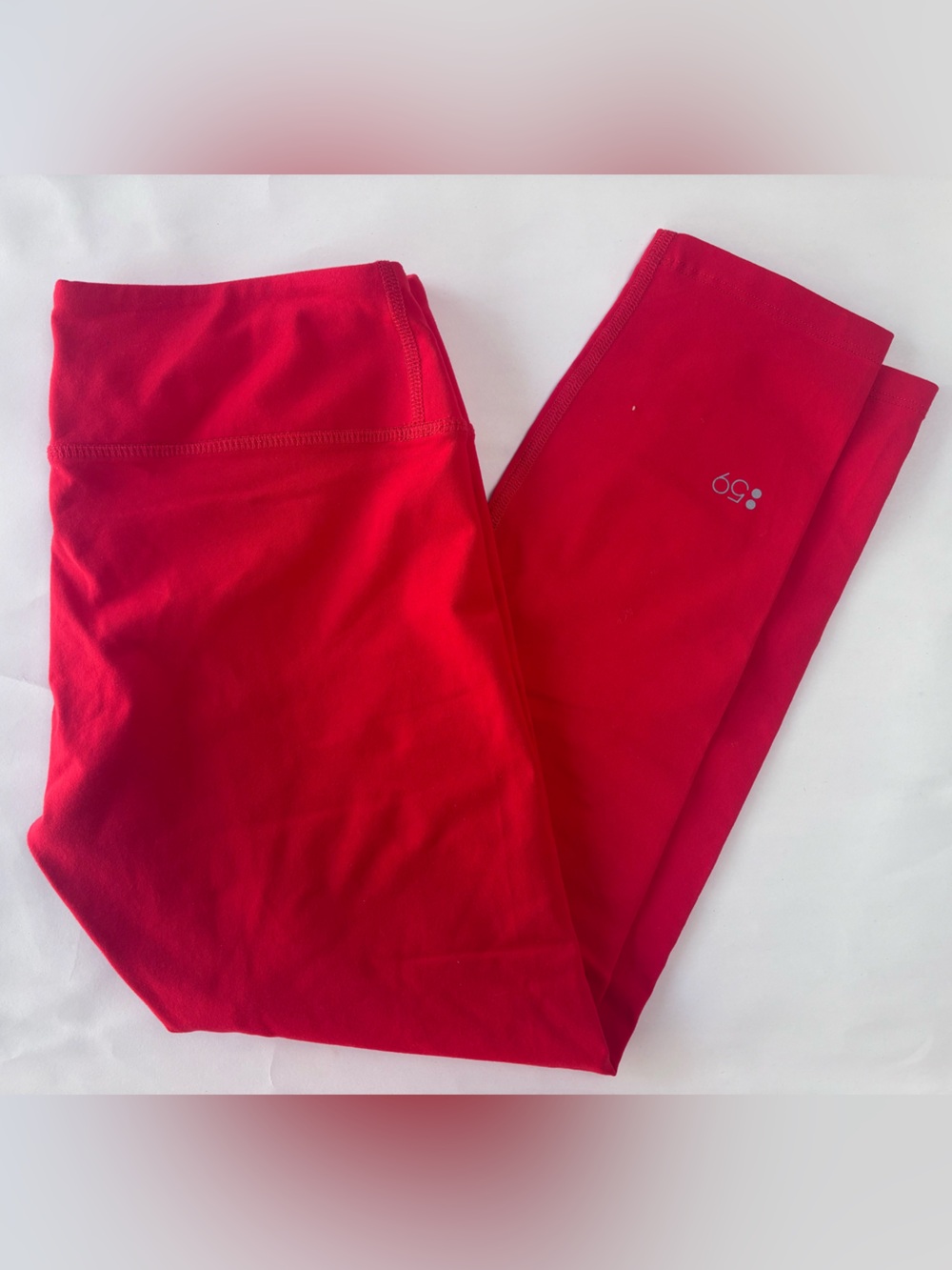 Womens Red Yoga Leggings - Size S